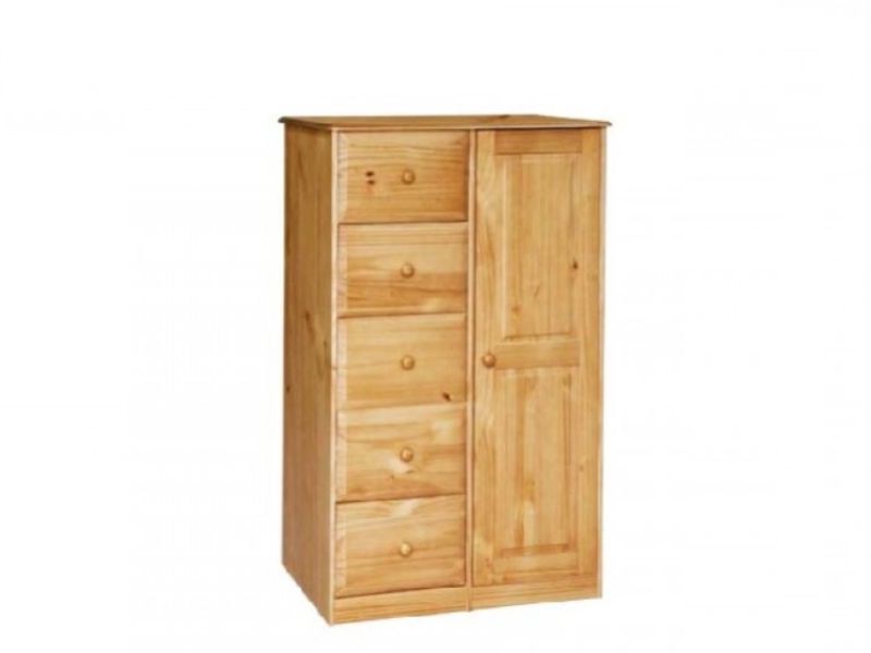 Core Balmoral Pine 1 Door 5 Drawer Tallboy Wardrobecore Products In Childrens Tallboy Wardrobes (Gallery 6 of 20)