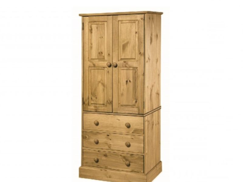 Core Cotswold 2 Door 3 Drawer Pine Wardrobecore Products Inside Pine Wardrobes With Drawers (View 14 of 20)