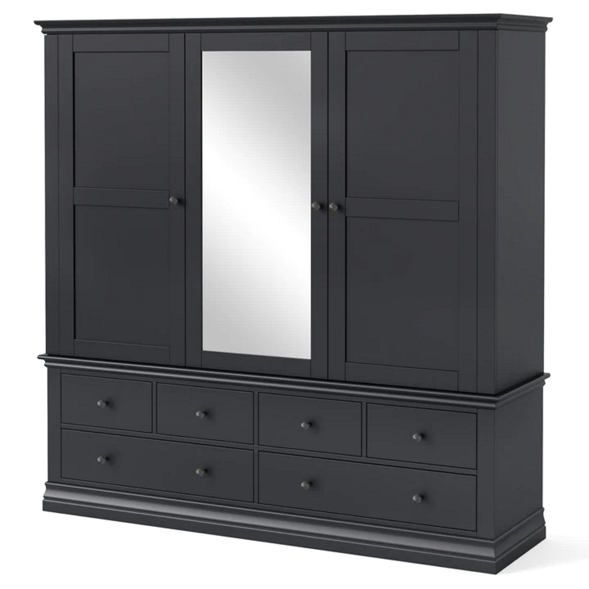 Corndell Bordeaux Triple Wardrobe With Six Drawers – Wardrobes – Hafren  Furnishers For Bordeaux Wardrobes (View 9 of 20)