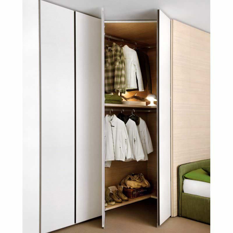Corner Wardrobe – Start – Clever – Contemporary / Wooden / Melamine For Corner Mirrored Wardrobes (Gallery 16 of 20)