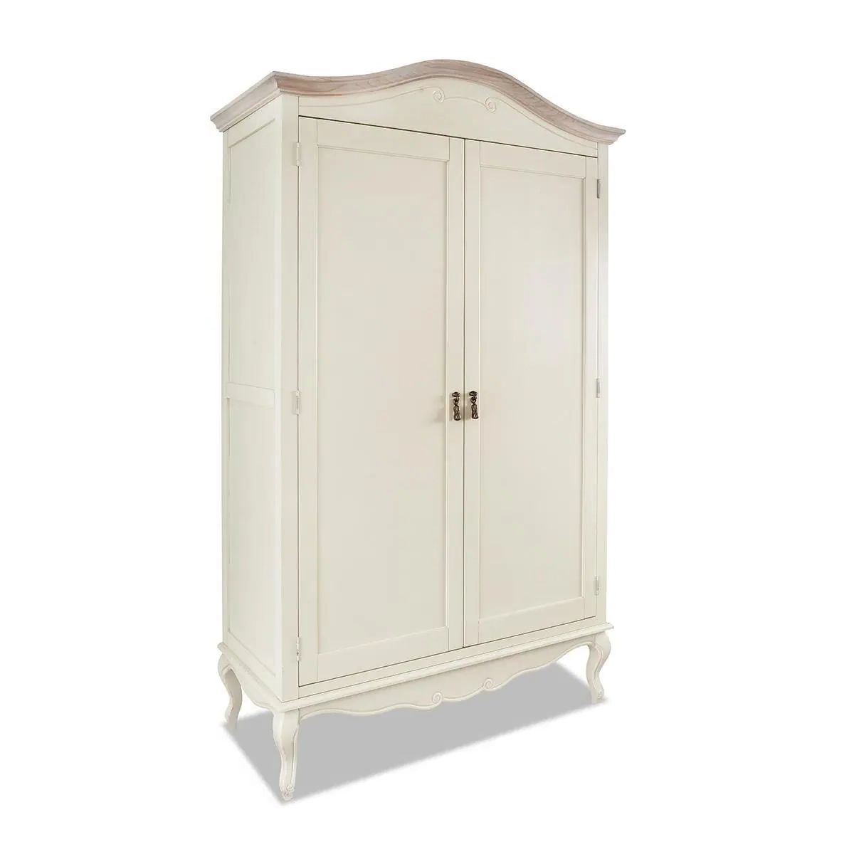 Cream Double Wardrobe French Large 2 Door Shabby Chic Bedroom Furniture  Juliette | Ebay Regarding Large Shabby Chic Wardrobes (View 13 of 20)