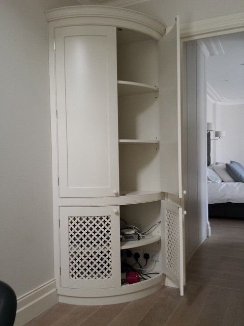 Curved Corner Cabinet – Traditional – Wardrobe – London  Ldn Furniture  | Houzz Uk In Curved Corner Wardrobes Doors (Gallery 15 of 20)