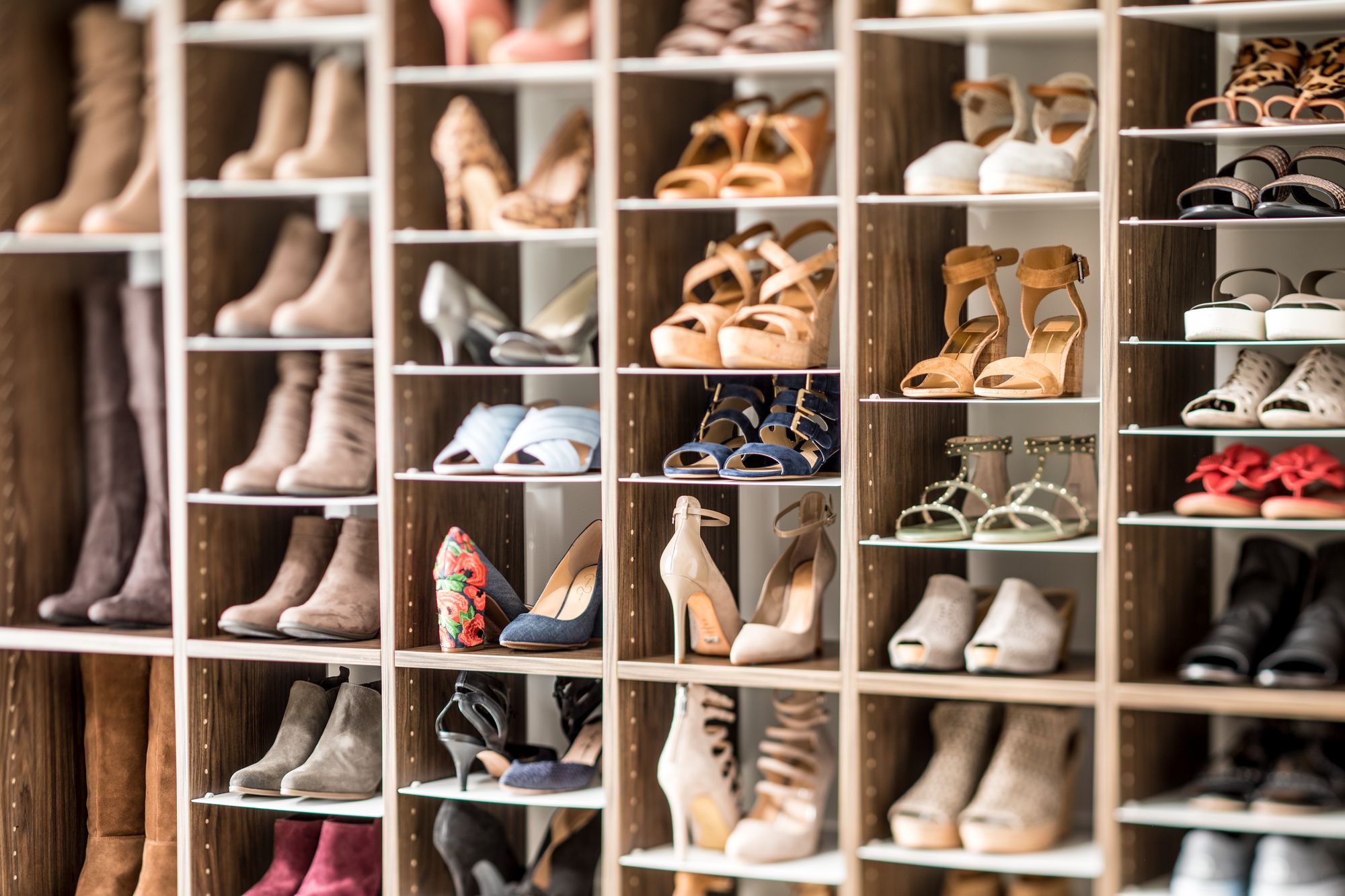 Custom Shoe Organization & Storage For Closets | Inspired Closets Pertaining To Wardrobes Shoe Storages (Gallery 8 of 20)