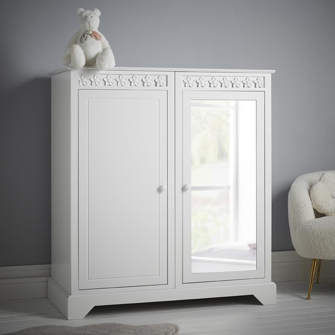 Daisy Brambles Mirrored All Hanging Mini Wardrobe | Luxury Childrens  Furniture Pertaining To Small Tallboy Wardrobes (View 8 of 20)