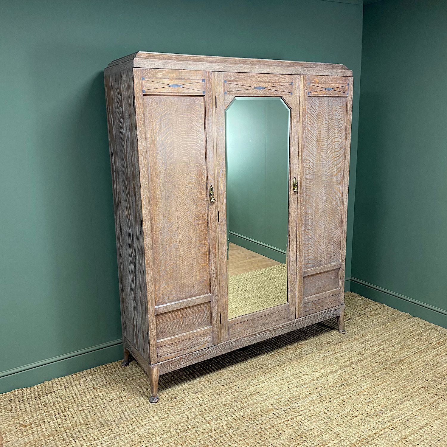Decorative Antique Limed Oak Edwardian Wardrobe – Antiques World Pertaining To Cheap Vintage Wardrobes (View 15 of 20)