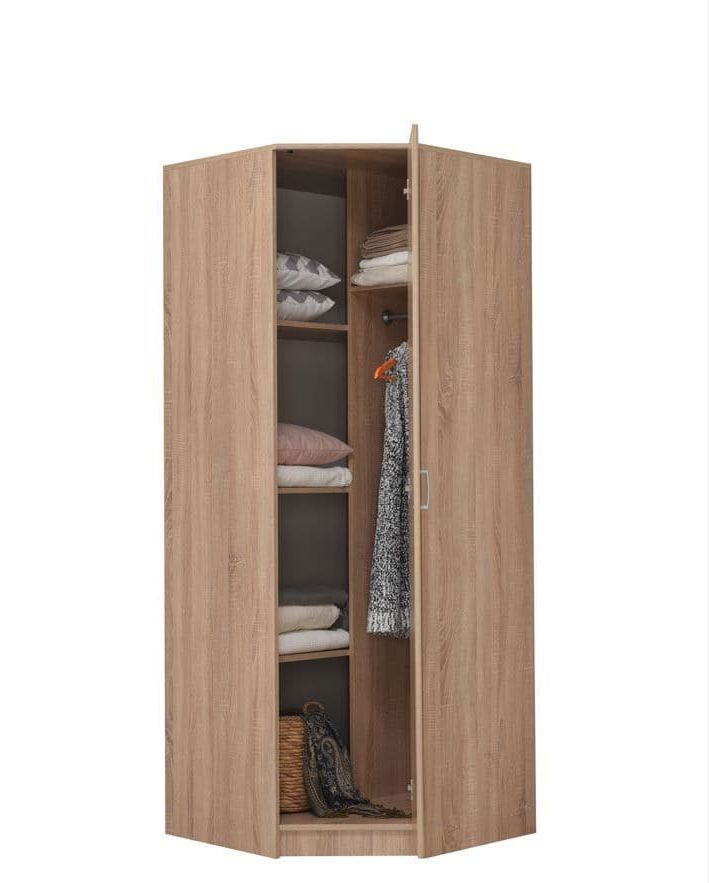 Delta 2 Door Corner Wardrobe Cupboard – Top Quality ! Regarding Oak Corner Wardrobes (Gallery 11 of 20)