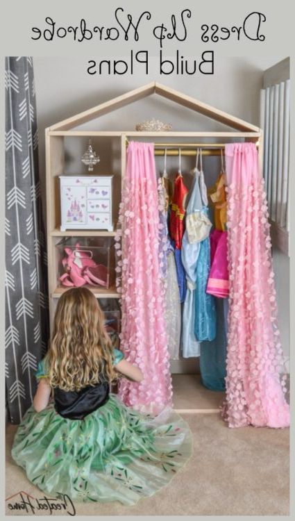 Diy House Shaped Dress Up Wardrobe – The Created Home Within Kids Dress Up Wardrobes Closet (View 18 of 20)