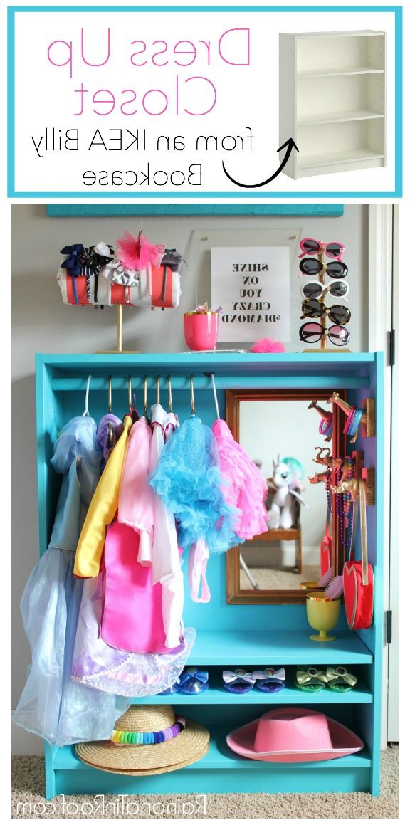 Dress Up Closet: Easy Diy Dress Up Storage From A Bookcase For Kids Dress Up Wardrobes Closet (View 8 of 20)