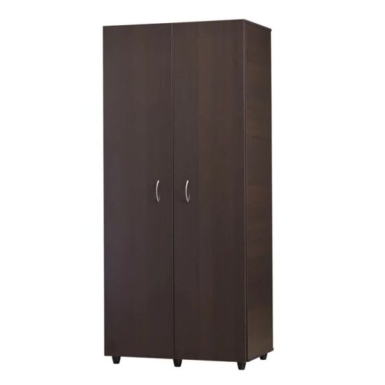 Espresso Color Simple Design Cheap Wooden Wall Mounted Clothes Storage  Bedroom Wardrobe – China Bedroom Furniture, New Arrivals | Made In China Within Espresso Wardrobes (Gallery 10 of 20)