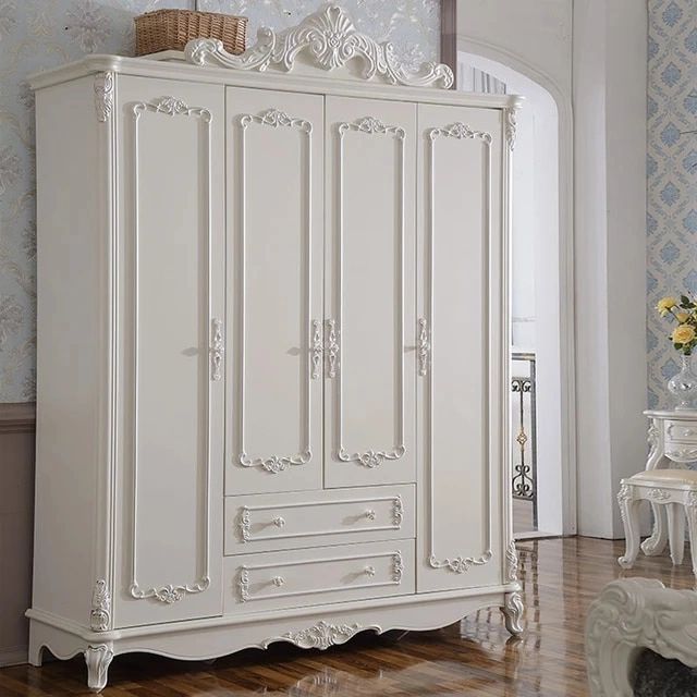 European Style French Five Door Four Door Three Door Ivory White Wardrobe –  Wardrobes – Aliexpress Inside French Style White Wardrobes (Gallery 1 of 20)