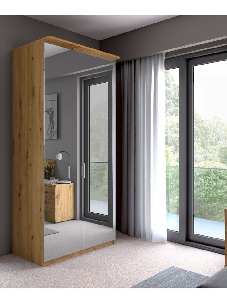 Extermally And Attractive Mirror Dressing Table Designs In 2022 | Single  Door Wardrobe, Dressing Table Design, Glass Hinges Within Single Door Mirrored Wardrobes (View 15 of 20)