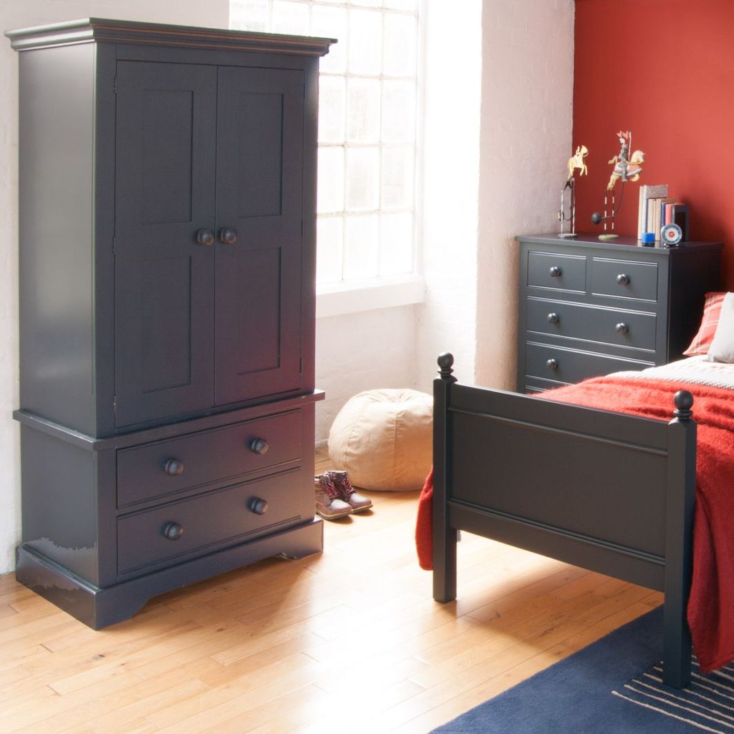 Fargo Combination Wardrobe – Painswick Blue | Child's Traditional Wardrobe  | Little Folks Furniture Pertaining To Wardrobes And Chest Of Drawers Combined (View 14 of 20)