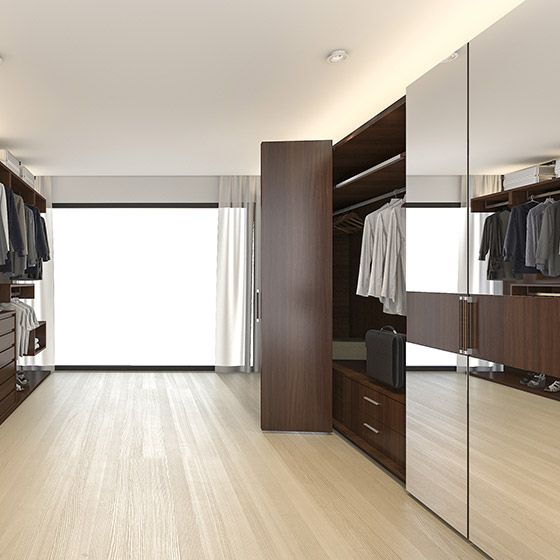 Fitted Wardrobes Ideas | Elegant Mirrored Wardrobe Designs Regarding Dark Wood Wardrobes With Mirror (View 14 of 20)