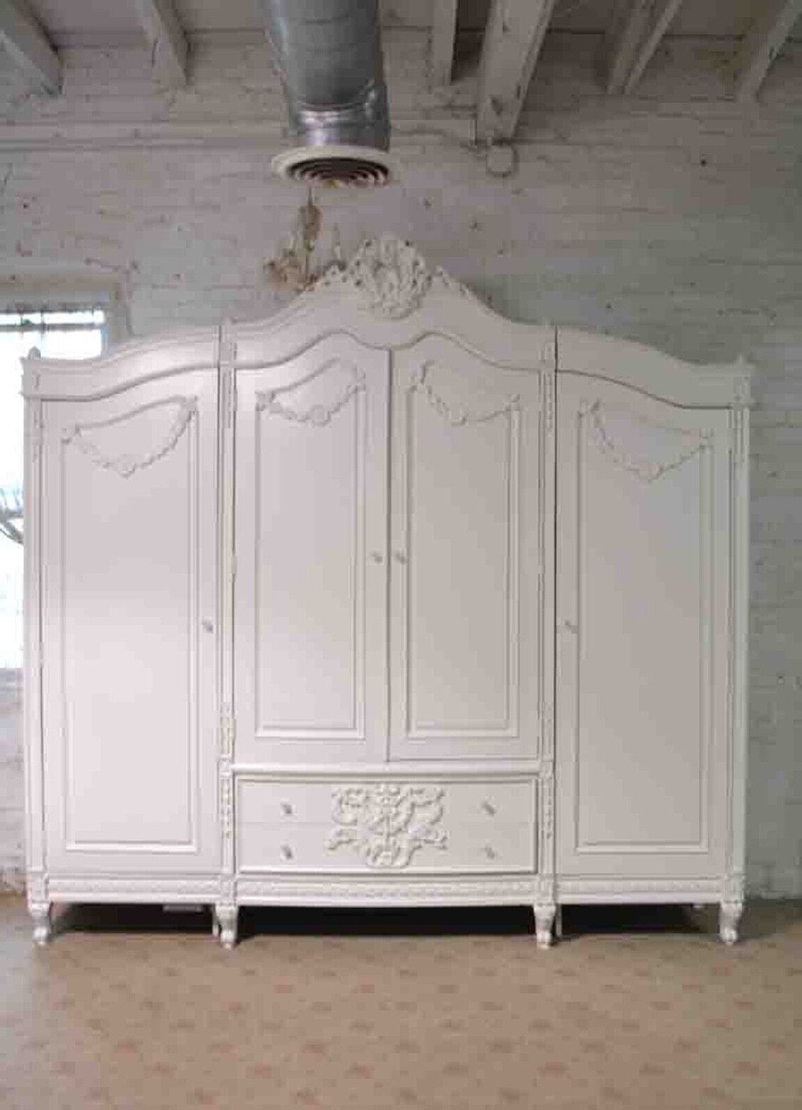 French Armoire Painted Cottage Chic Shabby French Romantic Armoire/ Wardrobe  | Ebay Intended For White Shabby Chic Wardrobes (View 16 of 20)