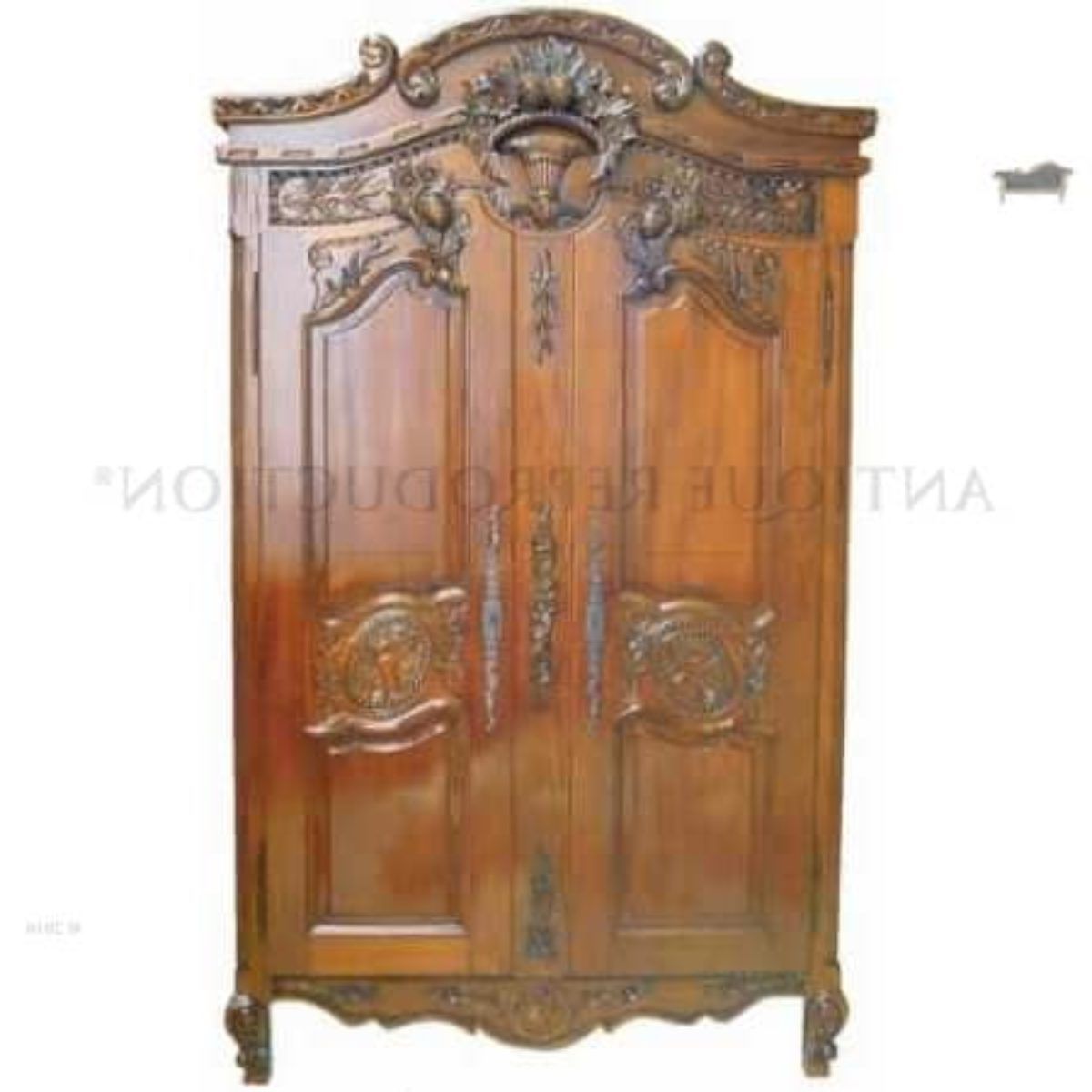 French Armoire Wardrobe – Antique Reproduction Shop Pertaining To Antique French Wardrobes (Gallery 11 of 20)