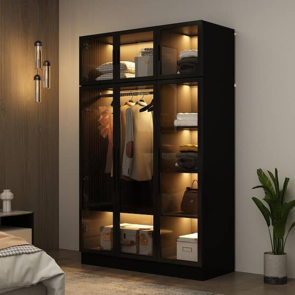 Featured Photo of 20 The Best Black Wood Wardrobes