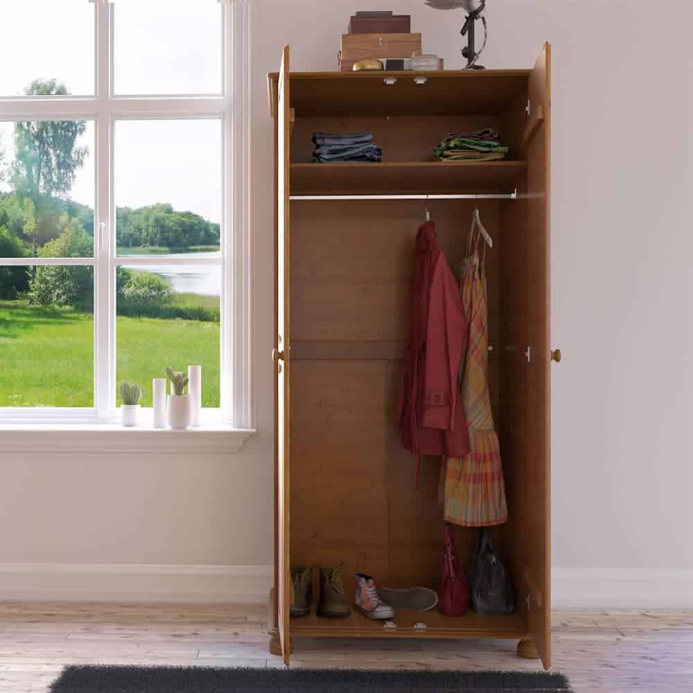 Furniture To Go Richmond 2 Door Wardrobe Pine | The Home & Office Stores In Kids Pine Wardrobes (View 17 of 20)