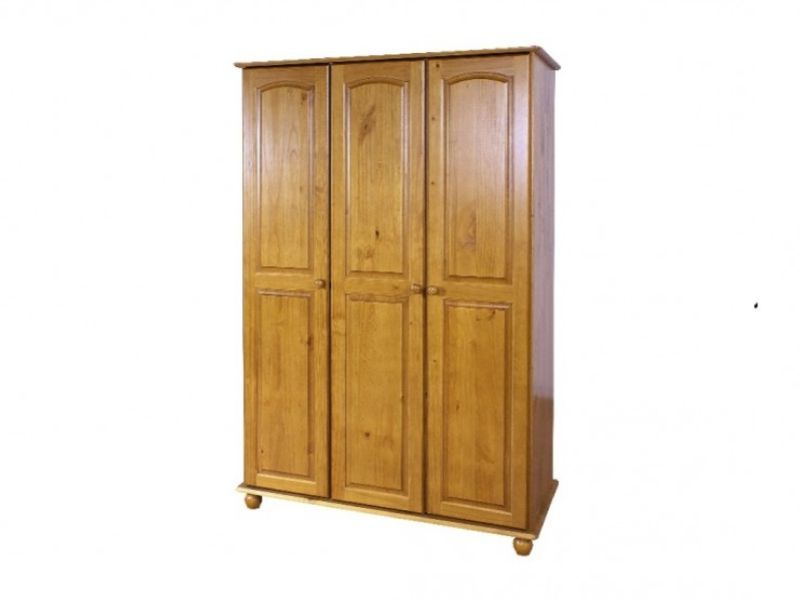 Gfw Hampshire 3 Door Solid Honey Pine Wardrobegfw With 3 Door Pine Wardrobes (Gallery 8 of 20)