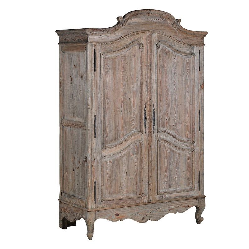 Giselle Reclaimed Pine Armoire – Crown French Furniture In Antique French Wardrobes (Gallery 10 of 20)
