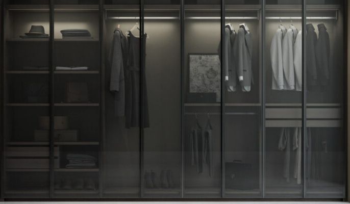 Glass Wardrobe Designs Ideas For Modern Home Inside Black Glass Wardrobes (View 4 of 20)