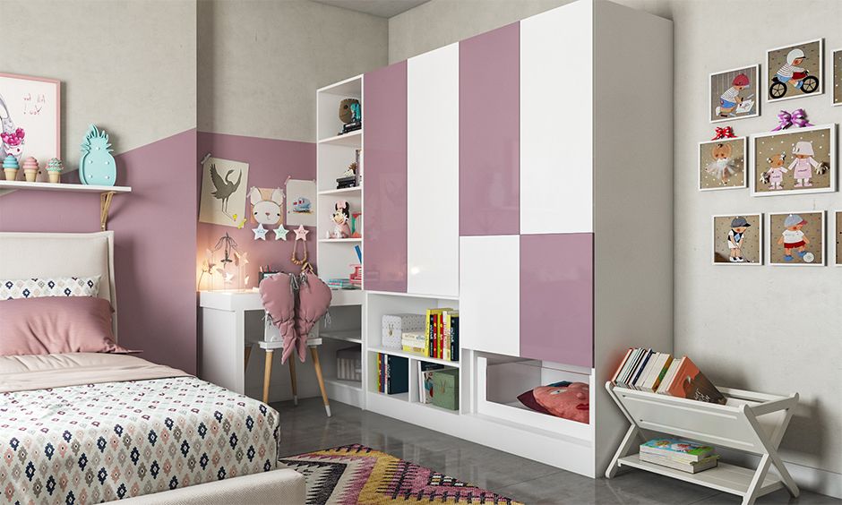 Gorgeous White Wardrobe Design | Designcafe Throughout Pink High Gloss Wardrobes (Gallery 10 of 20)