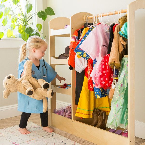 Guidecraft Kids See And Store Dress Up Center & Reviews | Wayfair Intended For Kids Dress Up Wardrobes Closet (View 5 of 20)