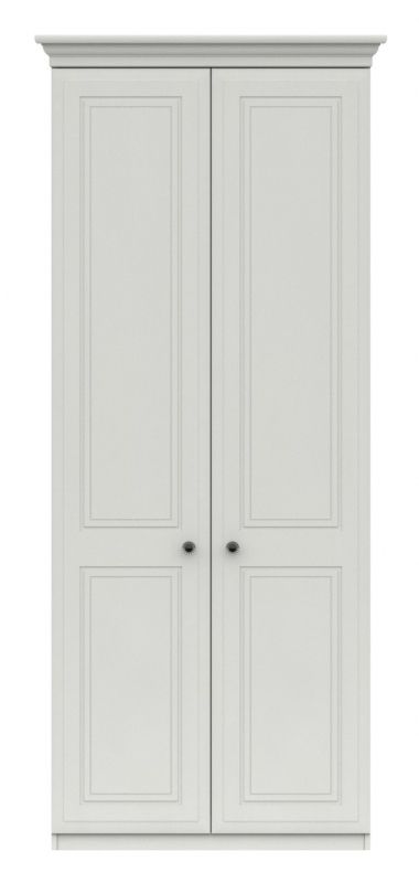 Halley 2 Door Wardrobe – 1 Rail – 1 Shelf – Fairway Furniture Pertaining To Double Rail White Wardrobes (View 17 of 20)