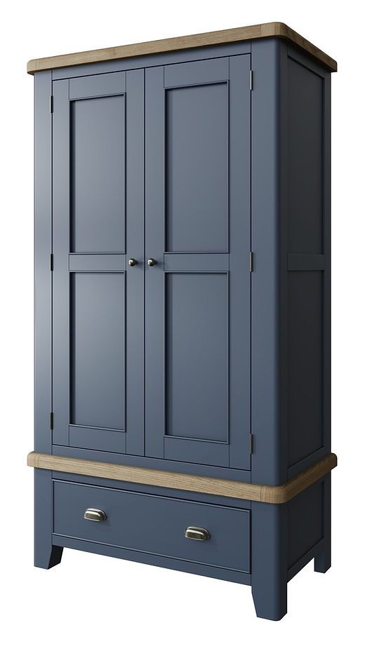 Hampshire Dark Blue 2 Door Wardrobe With Hampshire Wardrobes (Gallery 11 of 20)