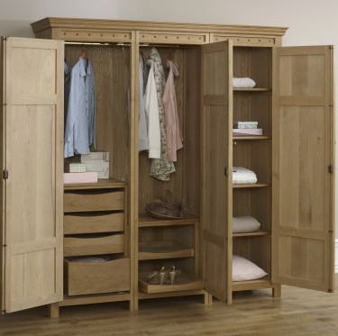 Handcrafted Solid Oak Wood Wardrobes With Free Uk Delivery With Regard To Wood Wardrobes (View 5 of 20)