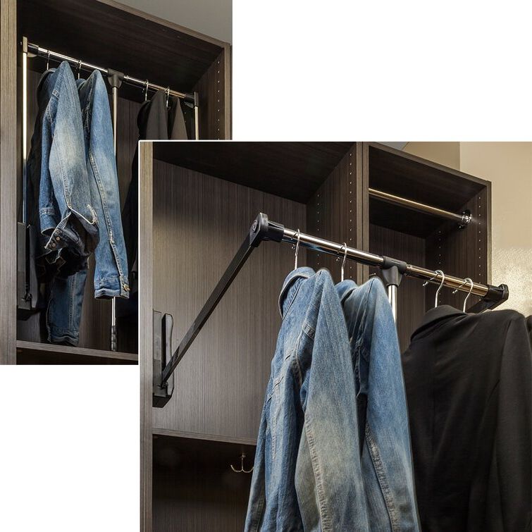 Hardware Resources 48" W Polished Chrome Clothes Rack & Reviews | Wayfair For Chrome Garment Wardrobes (Gallery 9 of 20)