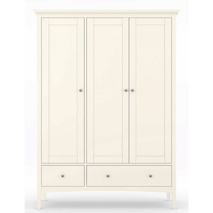 Hastings Ivory Triple Wardrobe Pertaining To Ivory Wardrobes (View 8 of 20)