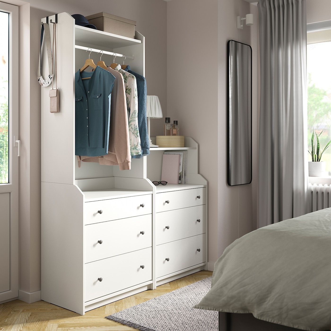 Hauga Storage Combination, White, 551/8x783/8" – Ikea In Wardrobes Chest Of Drawers Combination (View 17 of 20)