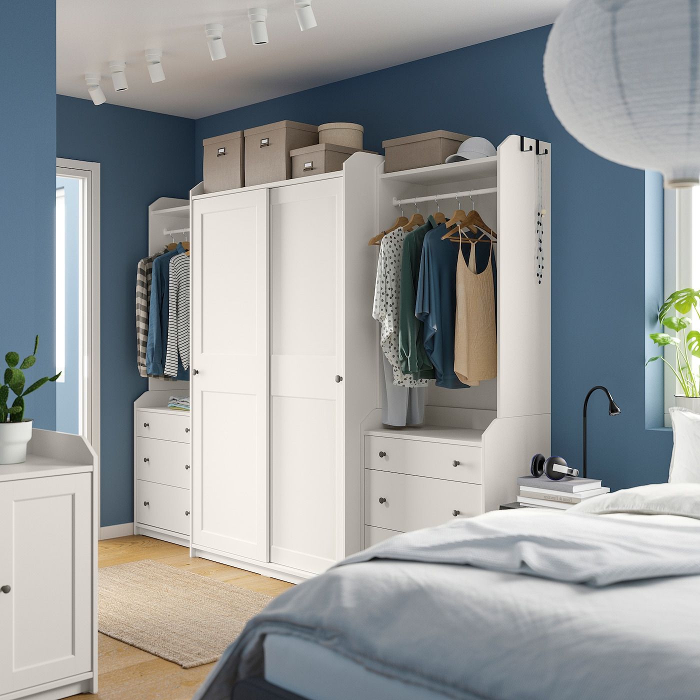 Hauga Wardrobe Combination, White, 1015/8x215/8x783/8" – Ikea Within Wardrobes And Chest Of Drawers Combined (Gallery 7 of 20)