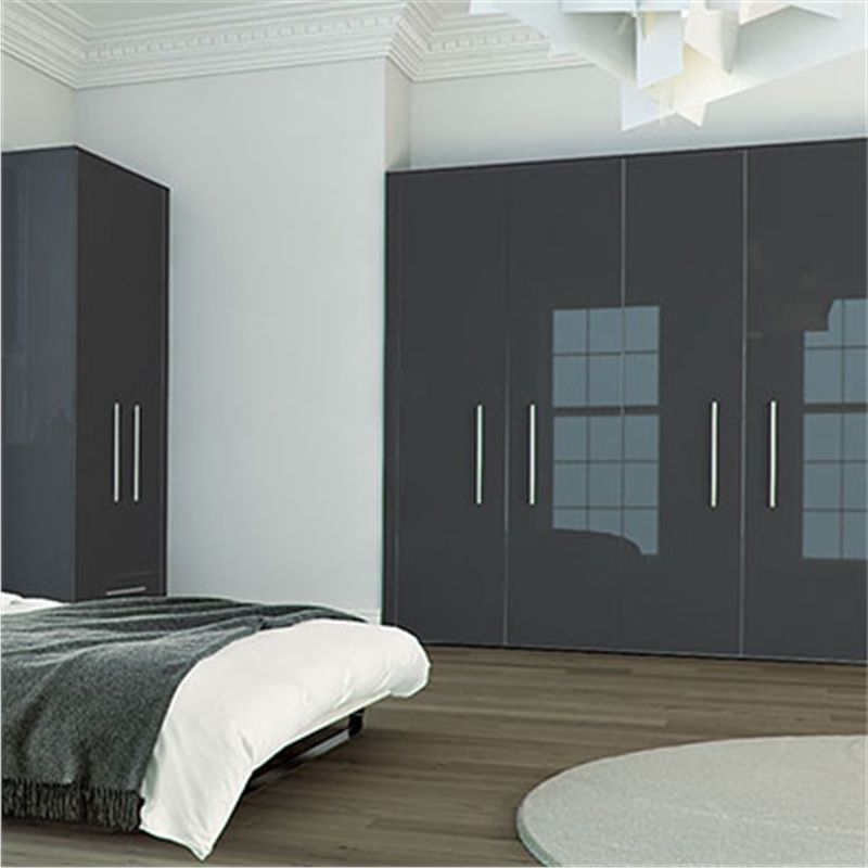 High Gloss Anthracite Wardrobe Doors Within High Gloss Doors Wardrobes (Gallery 4 of 20)