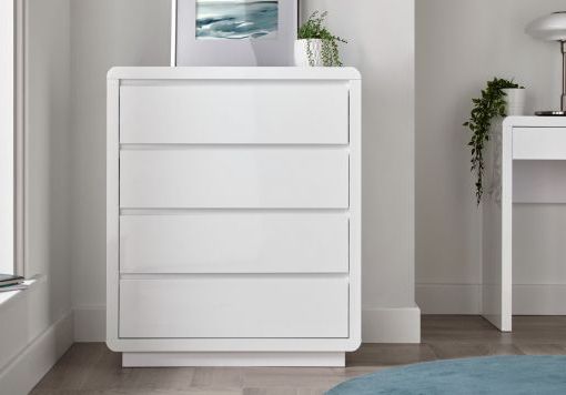 High Gloss Bedroom Furniture | White Gloss Chest Of Drawers | Time4sleep Regarding White Gloss Wardrobes Sets (Gallery 20 of 20)