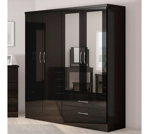 High Gloss Wardrobes In Black Gloss Wardrobes (Gallery 18 of 20)