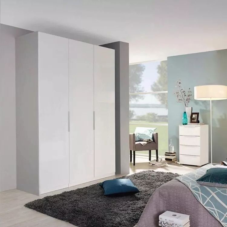 Hinged Door Wardrobe Grey White Gloss | Pattens With Regard To White Gloss Wardrobes Sets (View 6 of 20)