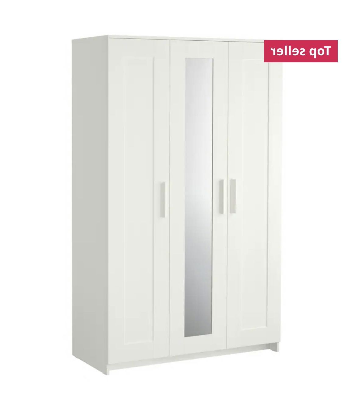 Ikea Brimnes 3 Door Wardrobe W/ Mirror (2 Available) – $175/each For Sale  In Brooklyn, Ny – Offerup Pertaining To White 3 Door Wardrobes With Mirror (View 15 of 20)