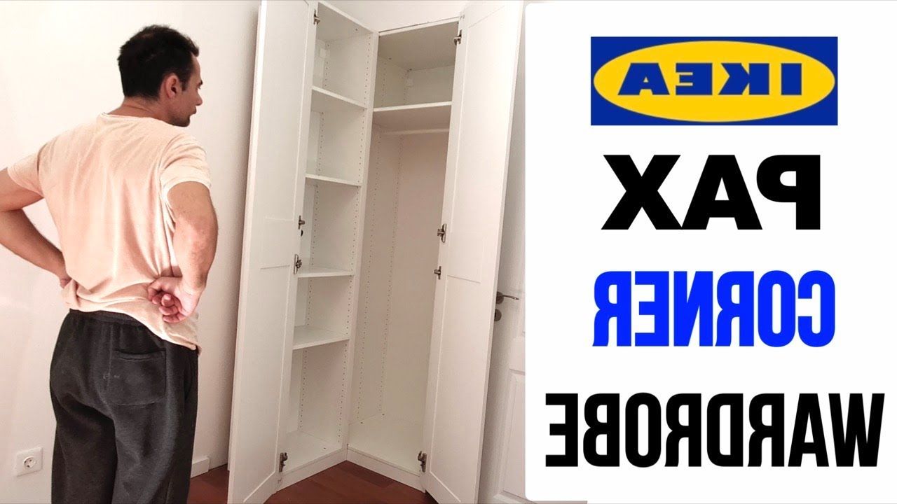 Ikea Pax Corner Wardrobe Assembly – Ikea Corner Closet Assembling – Youtube Throughout 2 Door Corner Wardrobes (Gallery 19 of 20)