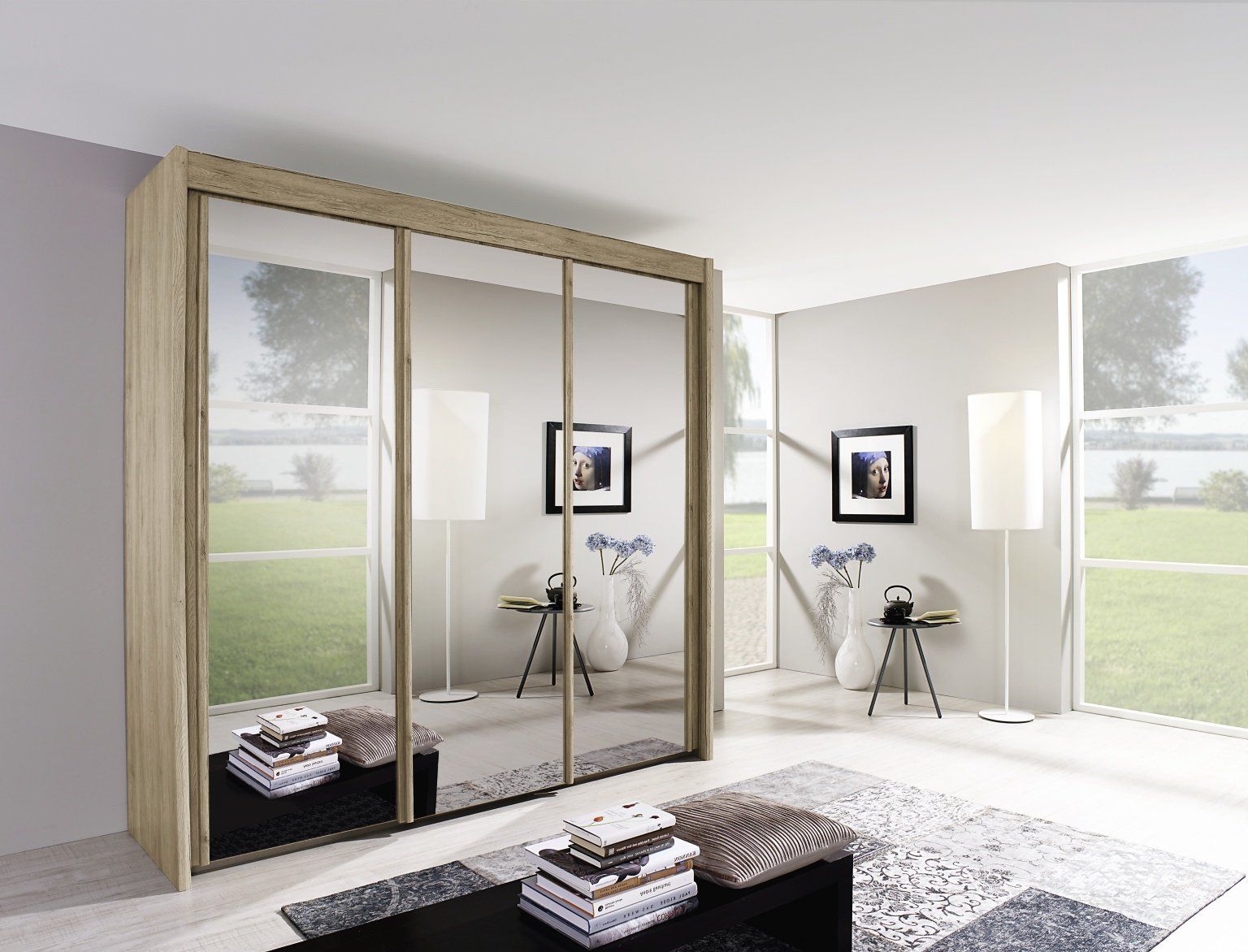 Imperial 300cm Sliding 3 Door Wardrobe | Eyres Furniture Intended For Three Door Mirrored Wardrobes (View 8 of 20)