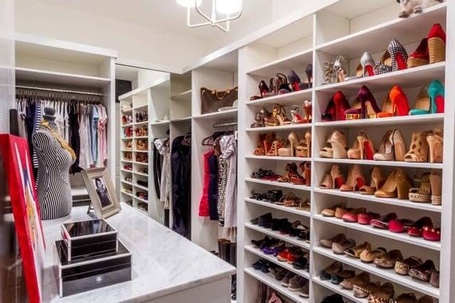 Inspiring Walk In Closet Designs For Shoe Enthusiasts | Closet Factory With Wardrobes Shoe Storages (Gallery 17 of 20)