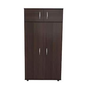 Inval Espresso Wengue Armoire Am 2823 – The Home Depot In Espresso Wardrobes (View 4 of 20)