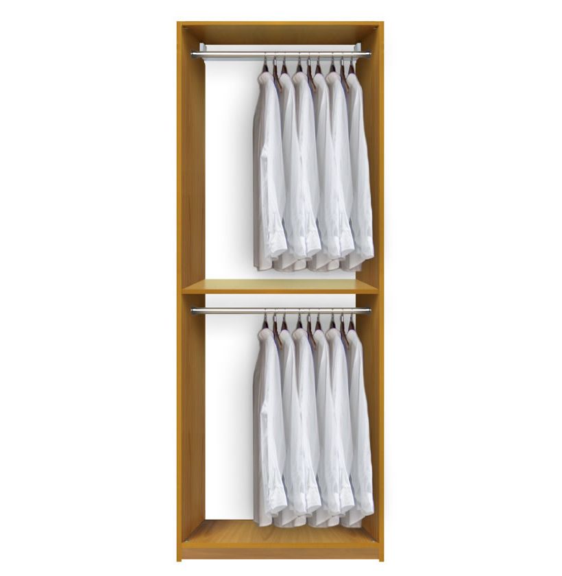 Isa Custom Closet – Double Hanging Clothes Closet System | Contempo Space In Wardrobes With Hanging Rod (View 12 of 20)