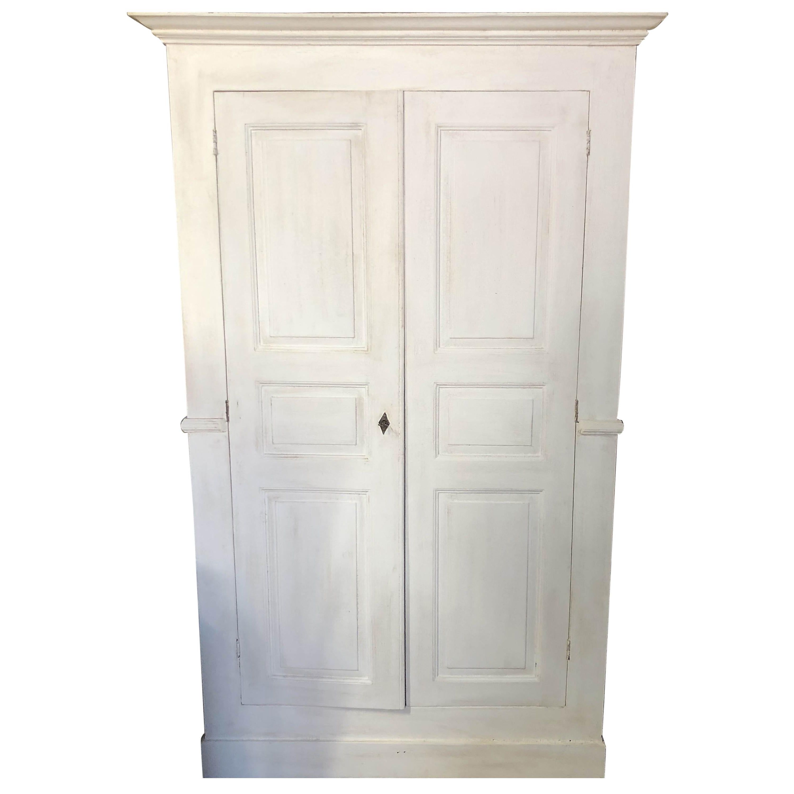 Italian Shabby White Piedmontese Wardrobe Sideboard Pantry Cabinet Shelves  For Sale At 1stdibs | Sideboard And Pantry Set, Sideboard With Pantry, White  Wardrobe Vintage Throughout White Shabby Chic Wardrobes (Gallery 17 of 20)