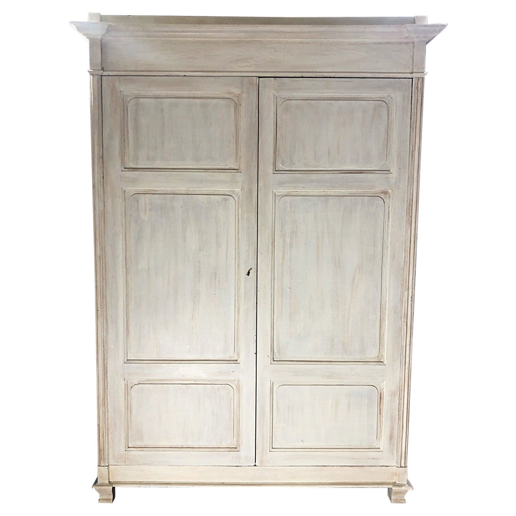 Italian Wardrobe Of The Twentieth Century In Chestnut And Pine With Drawers  For Sale At 1stdibs With Shabby Chic Pine Wardrobes (View 16 of 20)