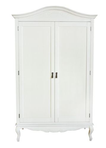 Juliette Shabby Chic Antique White Double Wardrobe Regarding White Shabby Chic Wardrobes (Gallery 12 of 20)