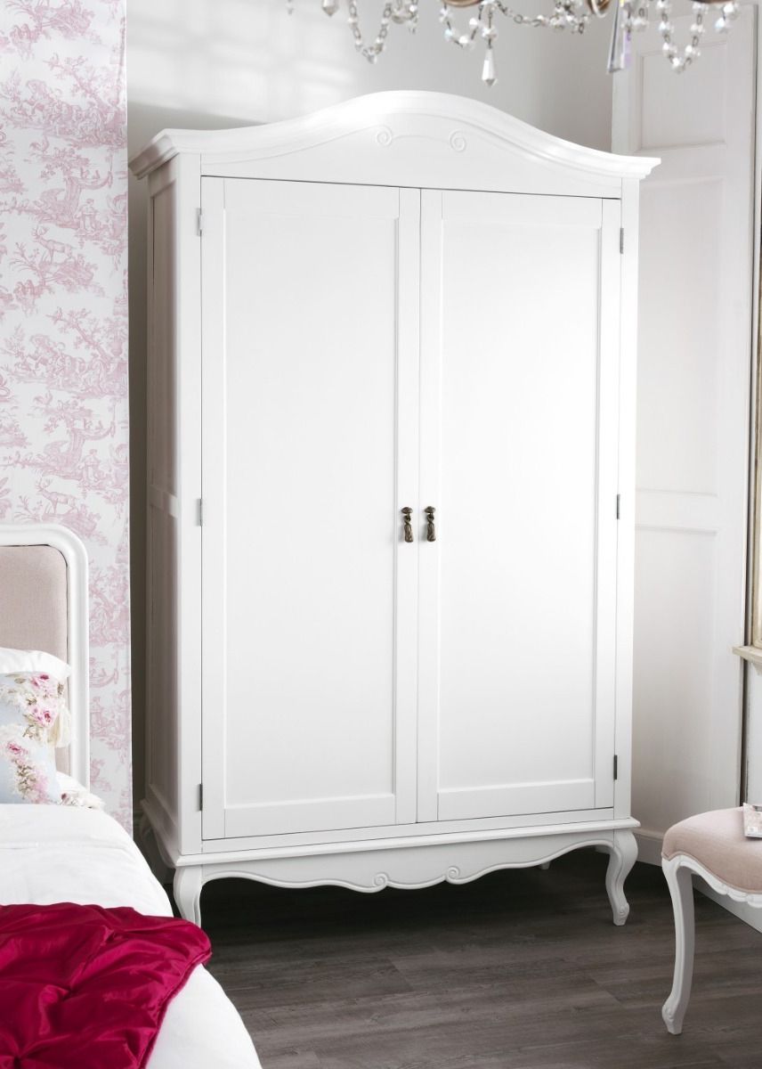 Juliette White Double Freestanding Shabby Chic Wardrobe | French Style |  Furniture.co.uk With Shabby Chic Wardrobes (Gallery 11 of 20)