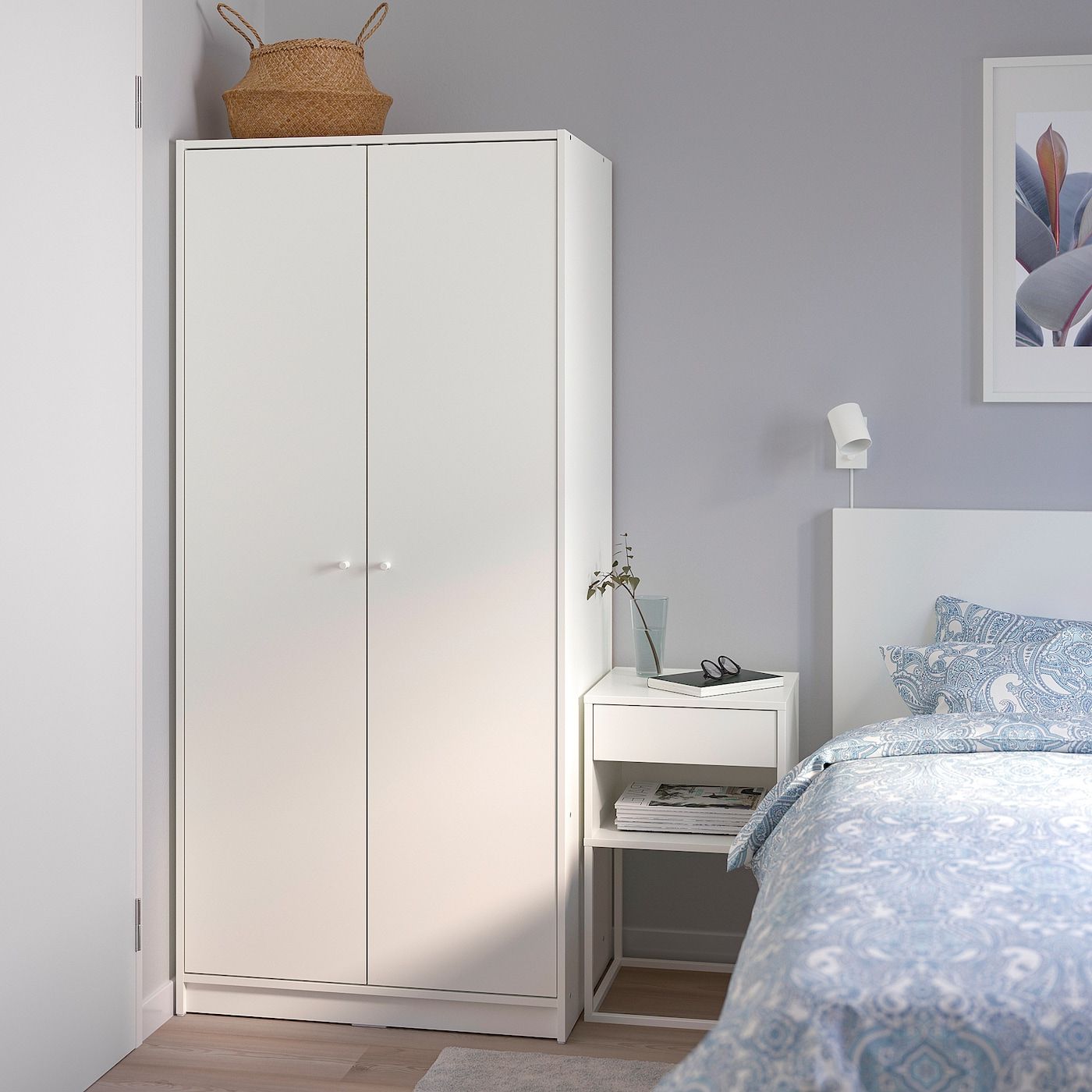 Kleppstad Wardrobe With 2 Doors, White, 311/4x691/4" – Ikea Within Two Door White Wardrobes (View 2 of 20)