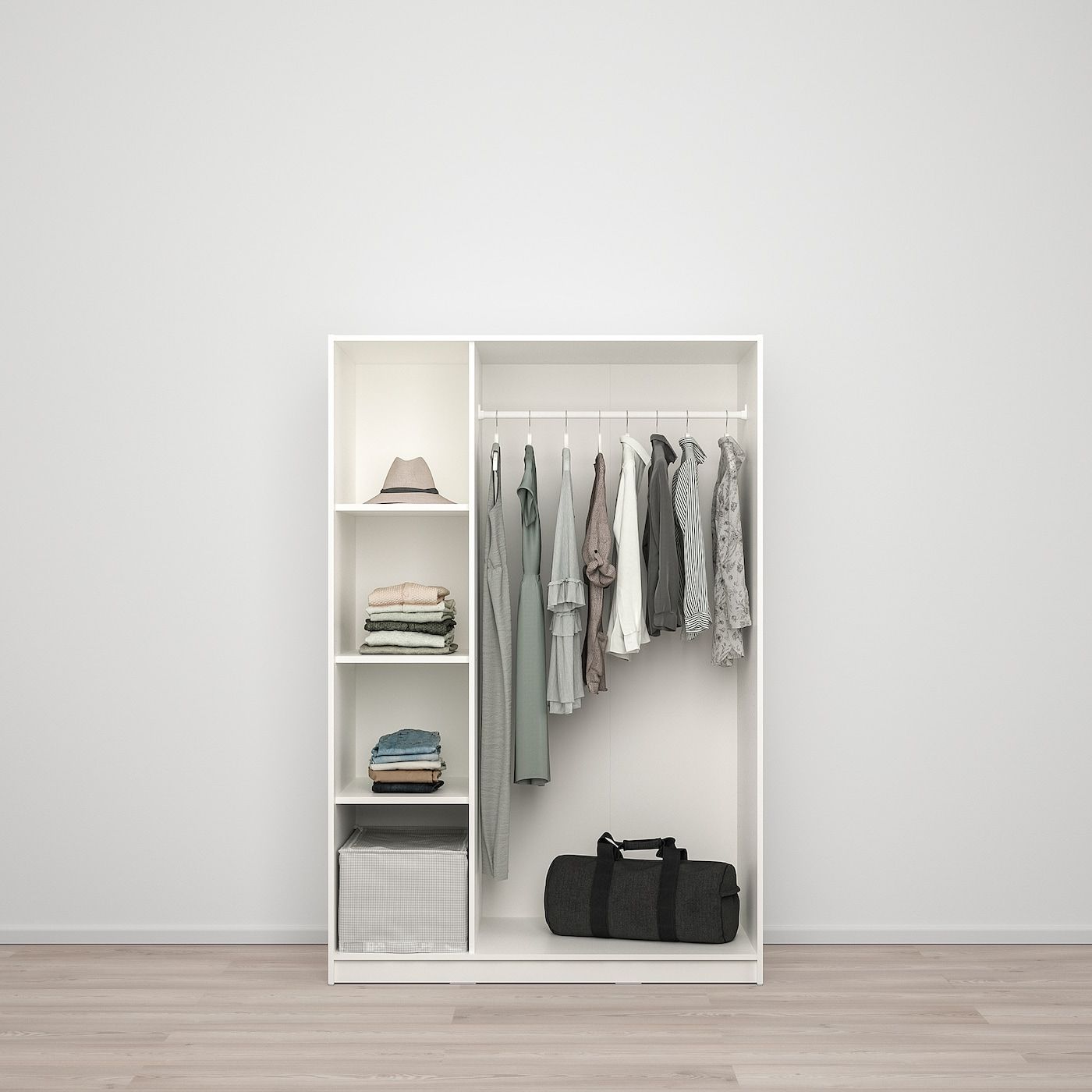Kleppstad Wardrobe With 3 Doors, White, 46 1/8x69 1/4" – Ikea Regarding 3 Door Wardrobes With Drawers And Shelves (Gallery 15 of 20)