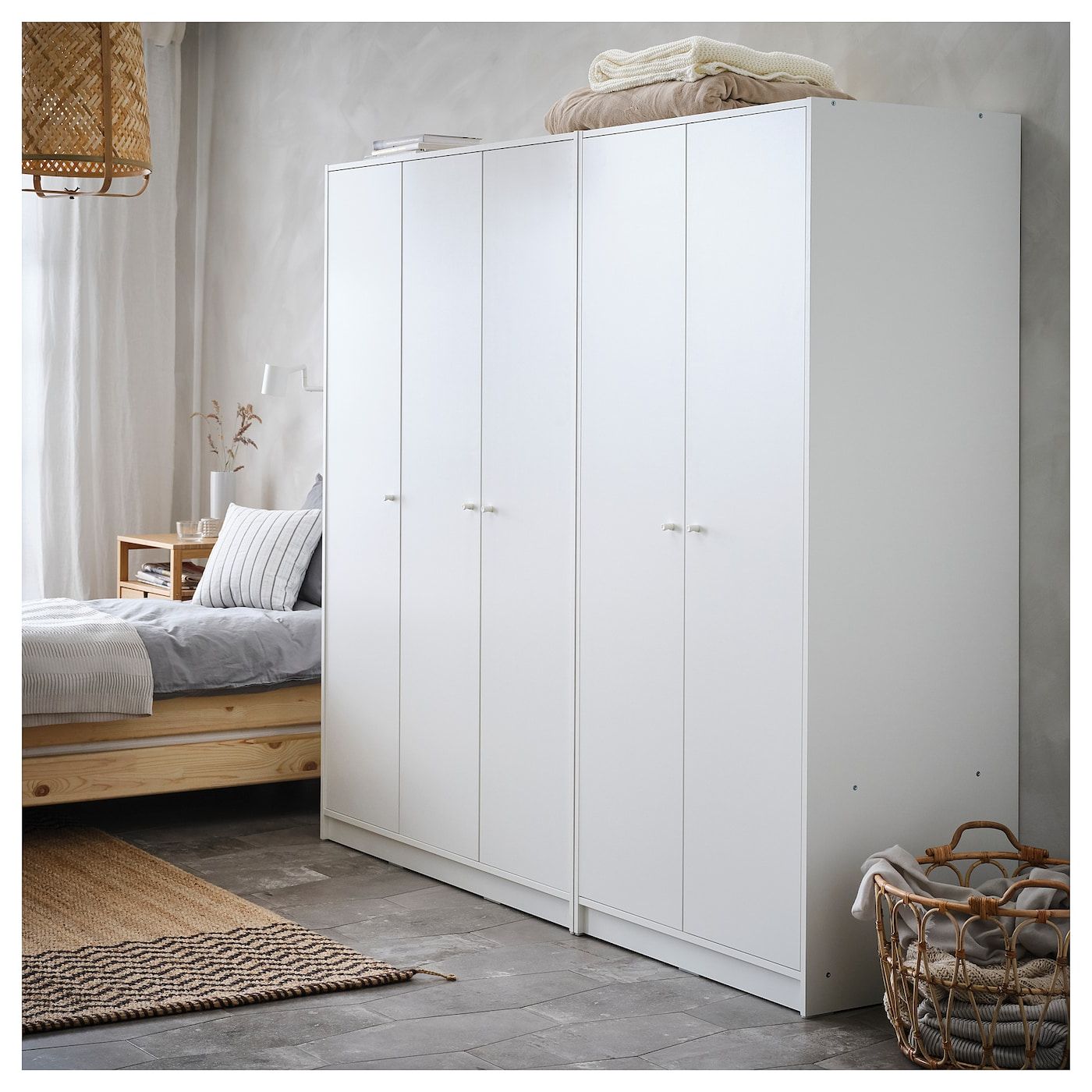 Kleppstad White, Wardrobe With 3 Doors, 117x176 Cm – Ikea In Cheap 3 Door Wardrobes (Gallery 10 of 20)